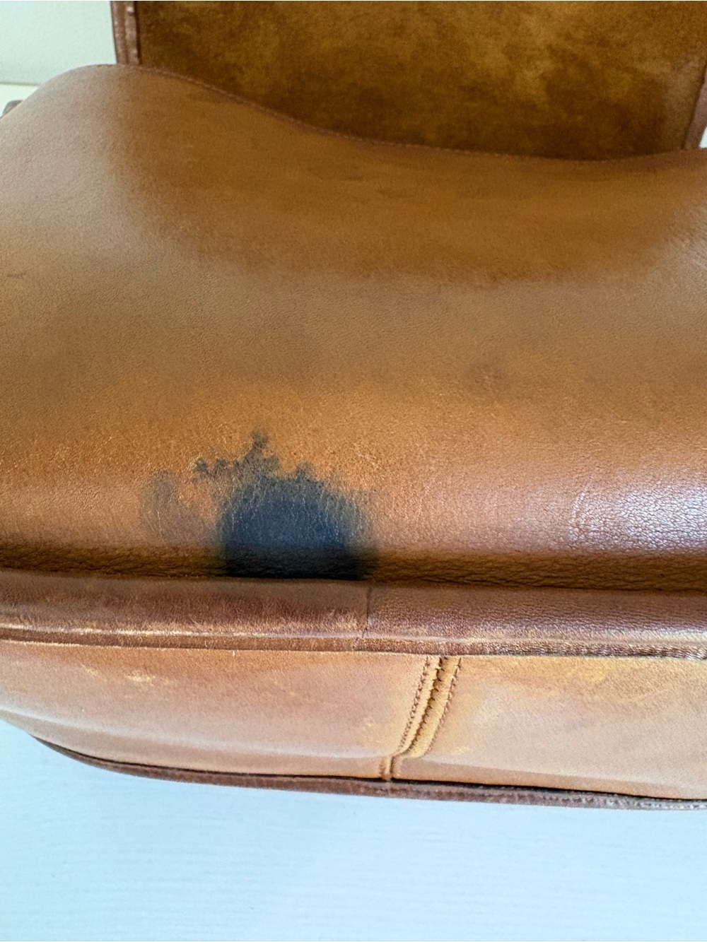 RARE NYC MADE Vintage Coach Companion Flap Bag | British Tan Leather #9919 - Picture 9 of 16